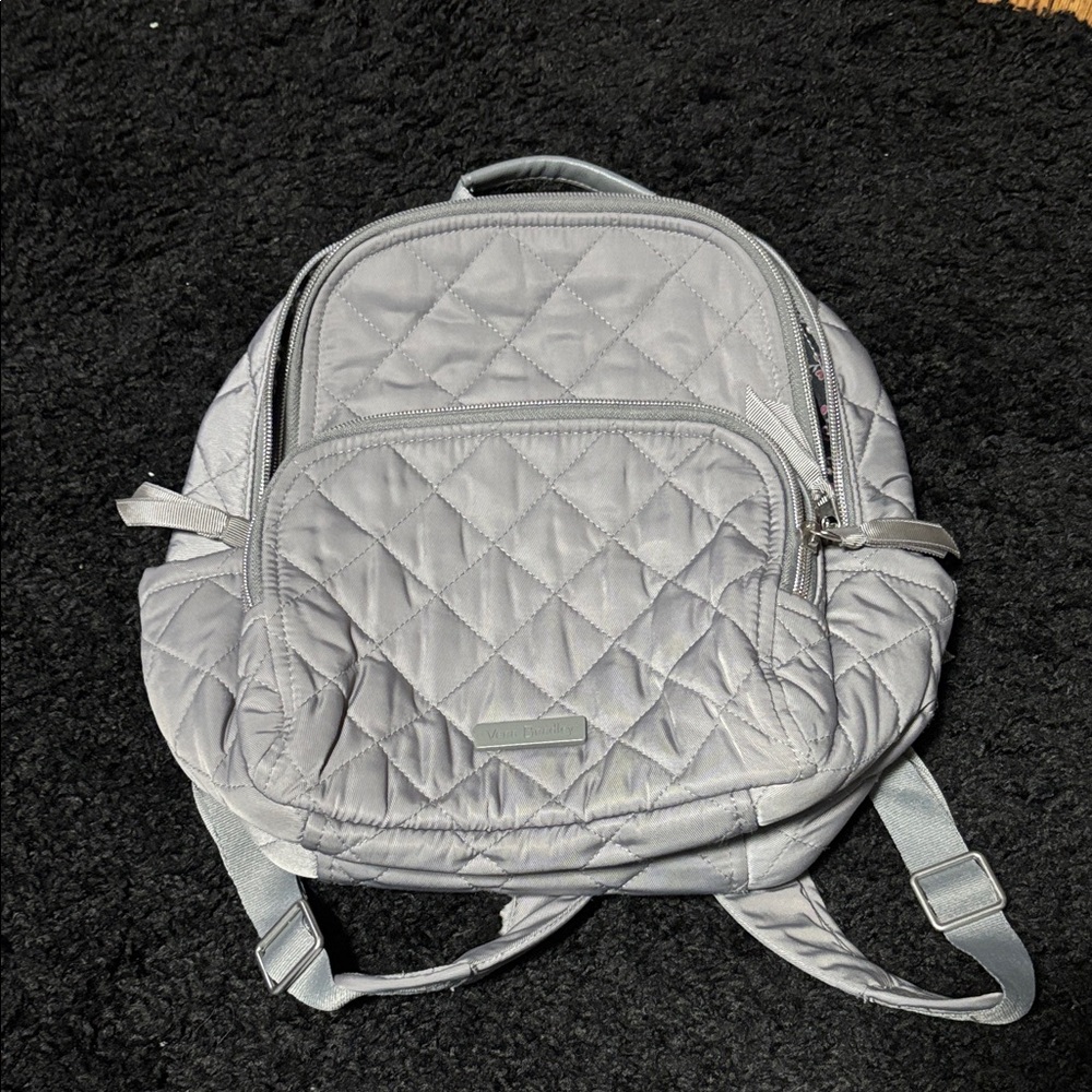 Vera Bradley Small Gray Mini Performance Twill Wa… - image 1